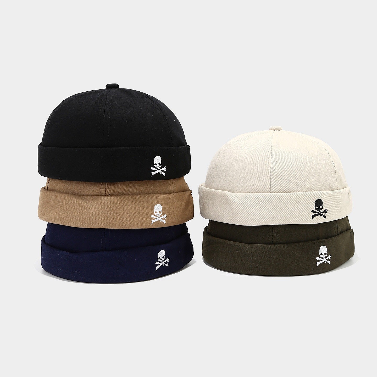 Embroidered Skull Pirate Flag Dad Hat, Washed Cotton Unisex Casual Cap, Adjustable Snapback for Mens Gifts, Animals-Themed Fashion Accessory Baseball Hat Classic Trucker Hat