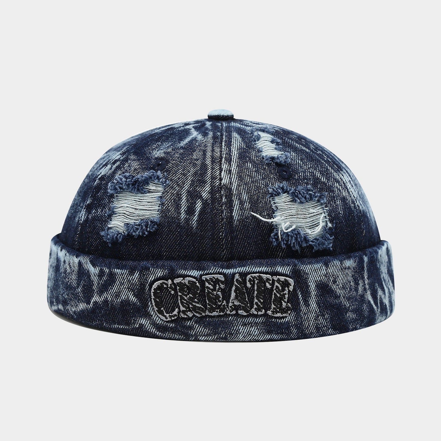 90s Vintage Distressed Brimless Hat - Adjustable Washed Cotton Casual Cap, Hip Hop Sailor Landlord Beret Styles, Trucker Green Viral Fashion Accessory for Men, Teens, 90S Vintage Hats, Brimless Hats
