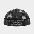 90s Vintage Distressed Brimless Hat - Adjustable Washed Cotton Casual Cap, Hip Hop Sailor Landlord Beret Styles, Trucker Green Viral Fashion Accessory for Men, Teens, 90S Vintage Hats, Brimless Hats