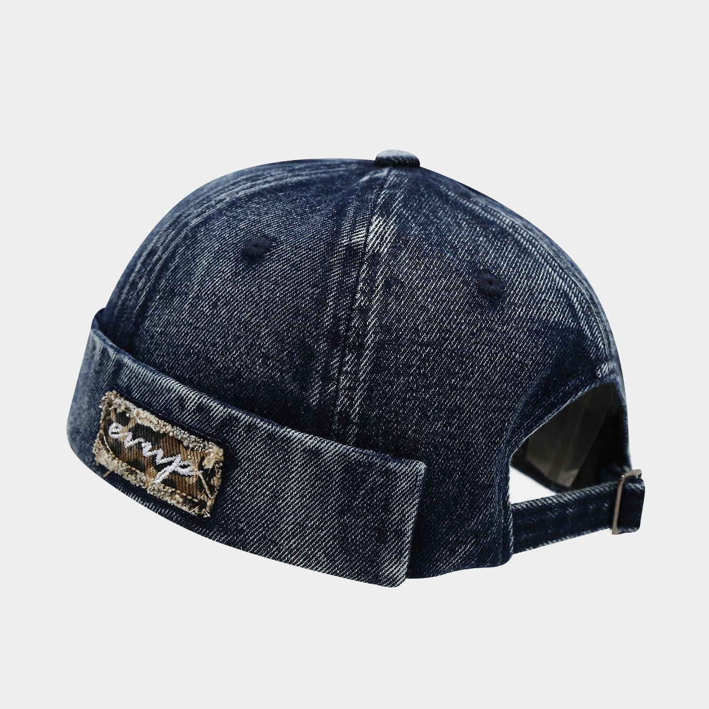 Men's Vintage Rimless Knitted Sailor Hat - Premium Washed Cotton, All-Day Comfort, Denim-Infused Radiant Glamour, Male Worker Skull Hat