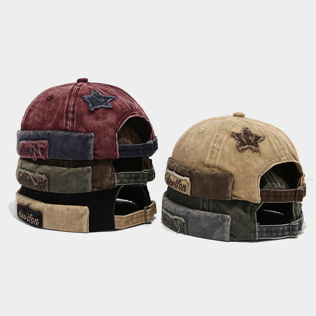 Men's Embroidered Hat - Adjustable Cotton Geometric Skull Cap, Sunproof Handcrafted Funny Clothes Accessory, for Casual Travel, Hiphop Dance, Fits Various Head Sizes (Spring & Autumn), Men's Accessories