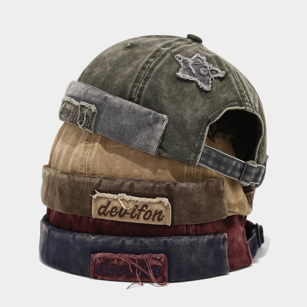 Men's Embroidered Hat - Adjustable Cotton Geometric Skull Cap, Sunproof Handcrafted Funny Clothes Accessory, for Casual Travel, Hiphop Dance, Fits Various Head Sizes (Spring & Autumn), Men's Accessories