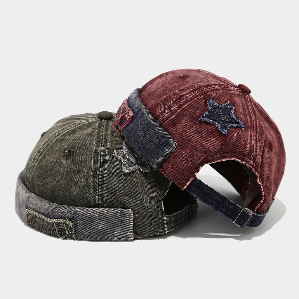 Men's Embroidered Hat - Adjustable Cotton Geometric Skull Cap, Sunproof Handcrafted Funny Clothes Accessory, for Casual Travel, Hiphop Dance, Fits Various Head Sizes (Spring & Autumn), Men's Accessories