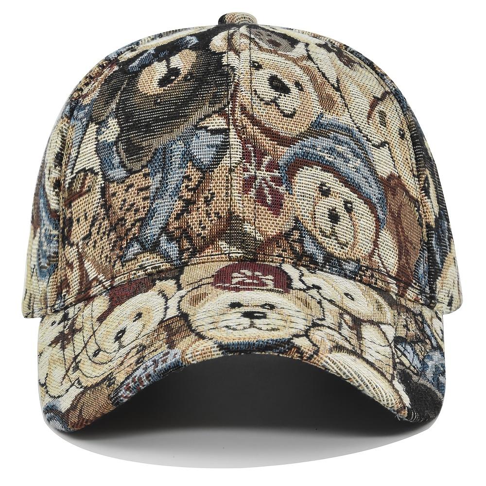 Retro Bear Woven Hat: Y2K millennium trend is back—put it on and you’ll be a street focal point! Y2K #Retro Outfit #Street Style #OOTD