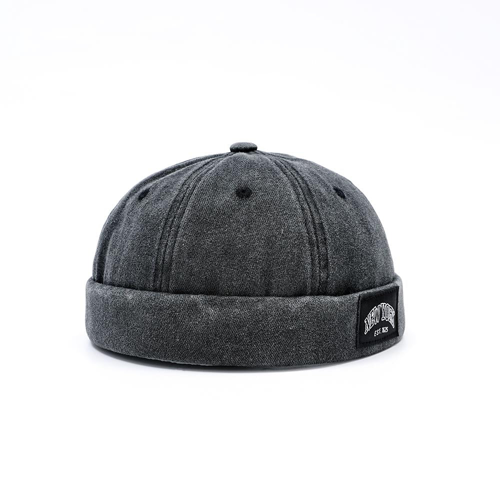 New York Brand Unisex Denim Baseball Cap - Funny Hat with Letters - Lightweight Washed Cotton-Polyester, Vintage Rolled-Edge, Adjustable Rust-Resistant Buckles - Blue, Black, Gray - Ideal for Casual Wear, Outdoor Activities