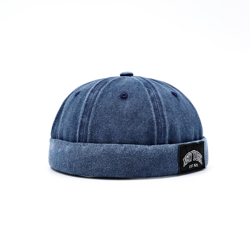 New York Brand Unisex Denim Baseball Cap - Funny Hat with Letters - Lightweight Washed Cotton-Polyester, Vintage Rolled-Edge, Adjustable Rust-Resistant Buckles - Blue, Black, Gray - Ideal for Casual Wear, Outdoor Activities