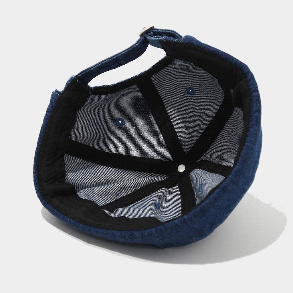 Men's Brimless Docker Cap with Curling Cuffs & Skeleton Design Navy Country-Style Cloth Adjustable Accessory for Sleeping & Various Occasions One Size Fits All with Wider Sweatband