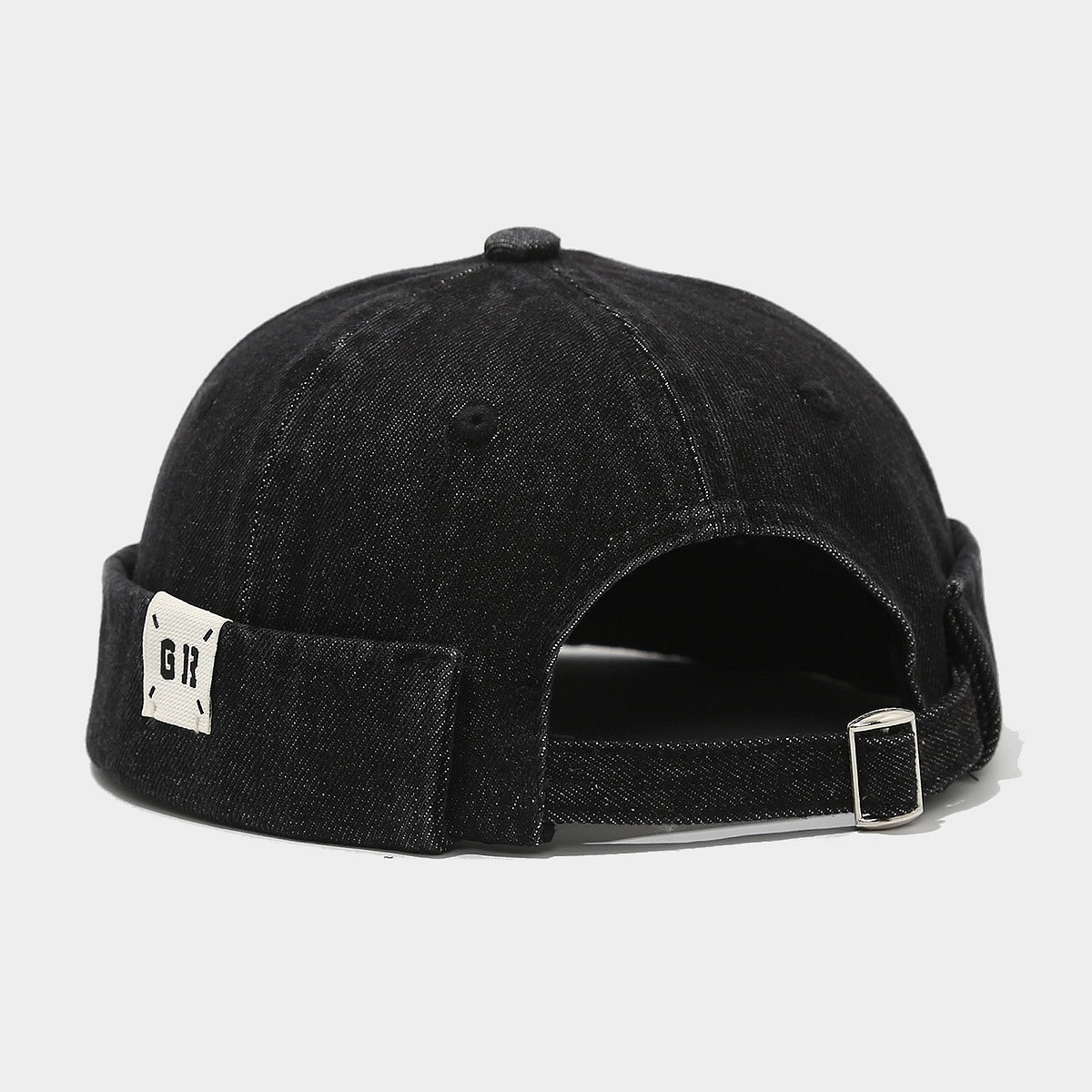 Men's Brimless Docker Cap with Curling Cuffs & Skeleton Design Navy Country-Style Cloth Adjustable Accessory for Sleeping & Various Occasions One Size Fits All with Wider Sweatband
