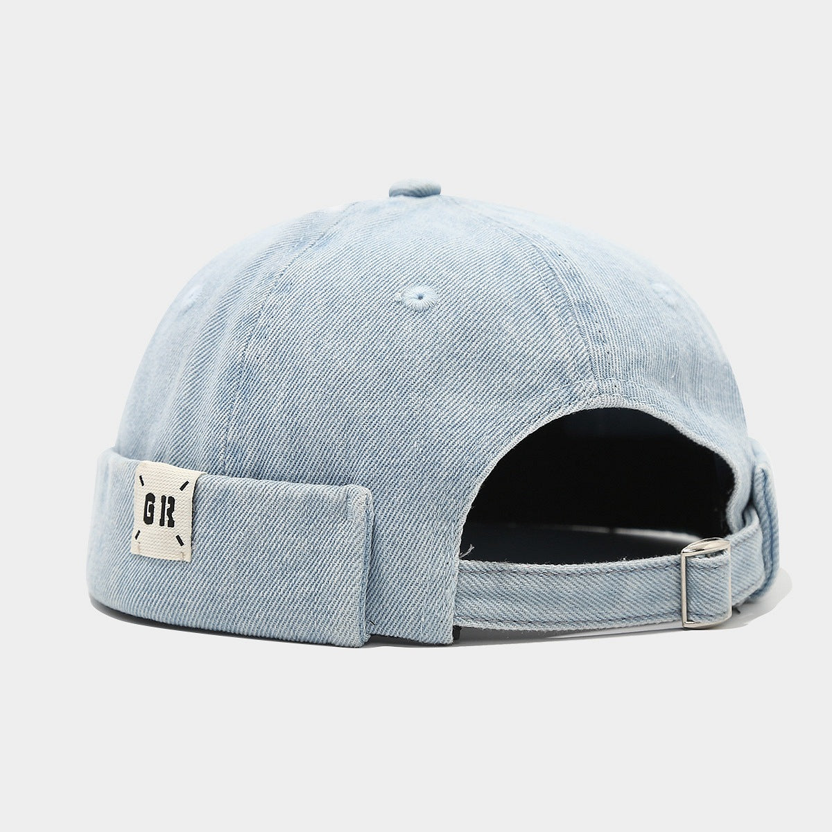 Men's Brimless Docker Cap with Curling Cuffs & Skeleton Design Navy Country-Style Cloth Adjustable Accessory for Sleeping & Various Occasions One Size Fits All with Wider Sweatband