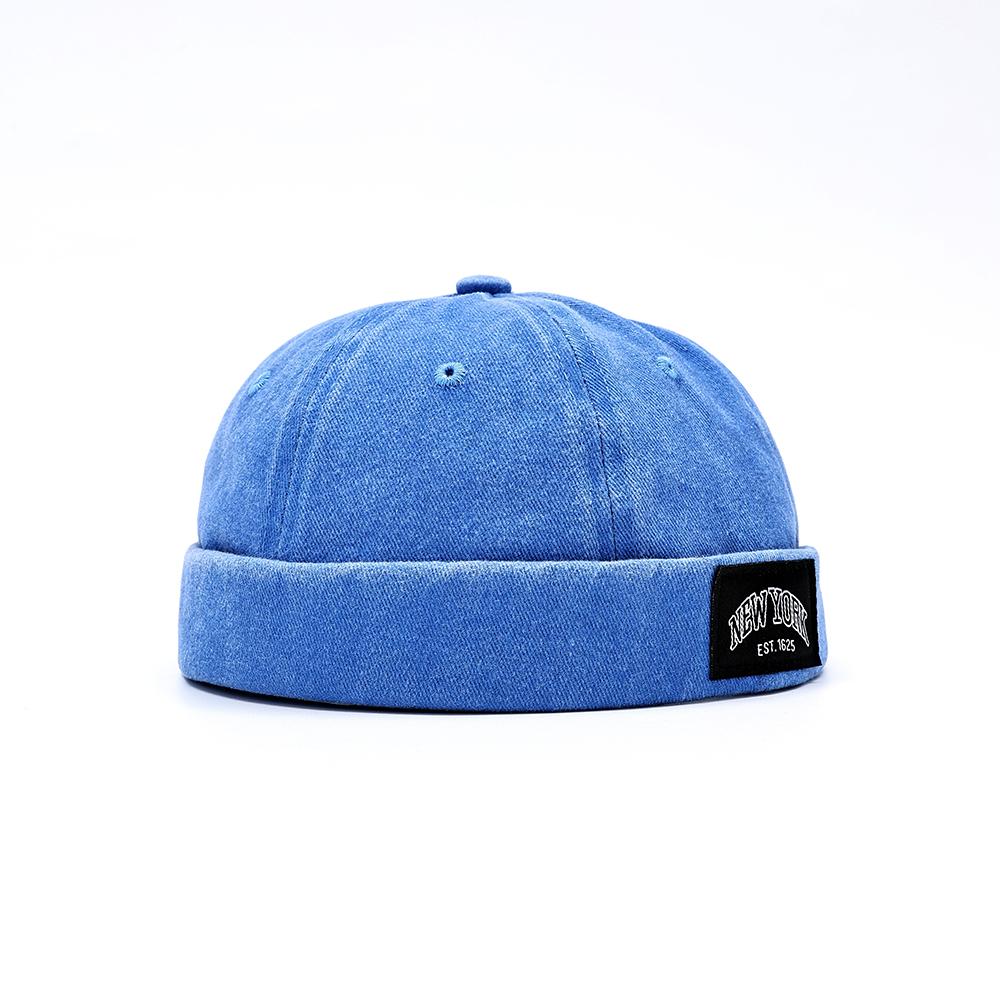 New York Brand Unisex Denim Baseball Cap - Funny Hat with Letters - Lightweight Washed Cotton-Polyester, Vintage Rolled-Edge, Adjustable Rust-Resistant Buckles - Blue, Black, Gray - Ideal for Casual Wear, Outdoor Activities
