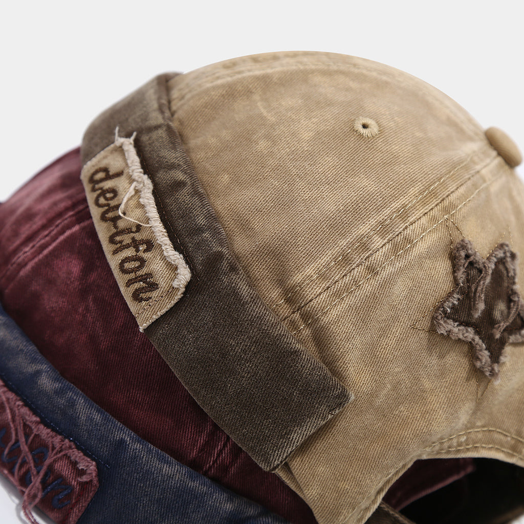 Men's Embroidered Hat - Adjustable Cotton Geometric Skull Cap, Sunproof Handcrafted Funny Clothes Accessory, for Casual Travel, Hiphop Dance, Fits Various Head Sizes (Spring & Autumn), Men's Accessories