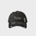 Retro distressed denim baseball cap for men and women — vintage ripped washed cotton trucker hat with “New” embroidery, adjustable casual summer sun hat