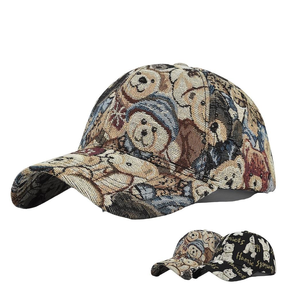 Retro Bear Woven Hat: Y2K millennium trend is back—put it on and you’ll be a street focal point! Y2K #Retro Outfit #Street Style #OOTD